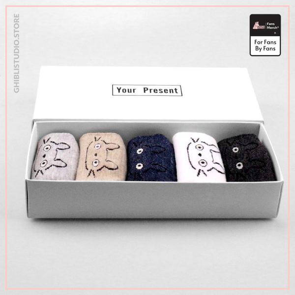 My Neighbor Totoro Cute Fluffy Ears Socks 5 Pairs/Box