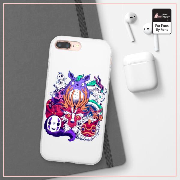 Ghibli Characters creepy style iPhone Cases