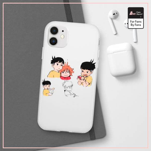 Ponyo and Sosuke Sketch iPhone Cases