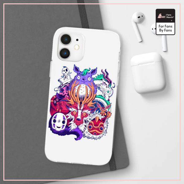 Ghibli Characters creepy style iPhone Cases