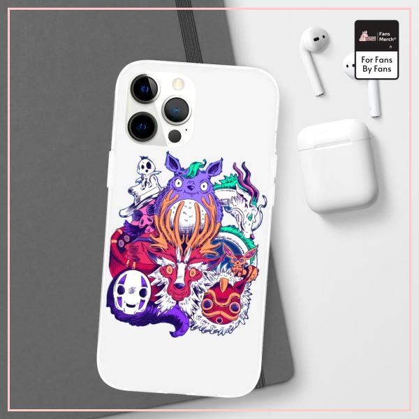 Ghibli Characters creepy style iPhone Cases