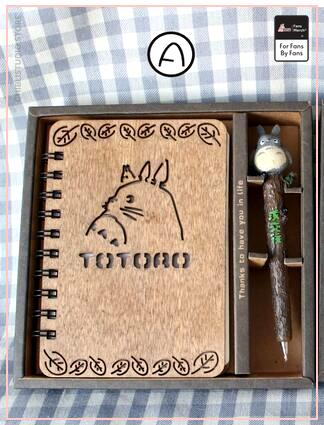 Totoro Wooden Notebook