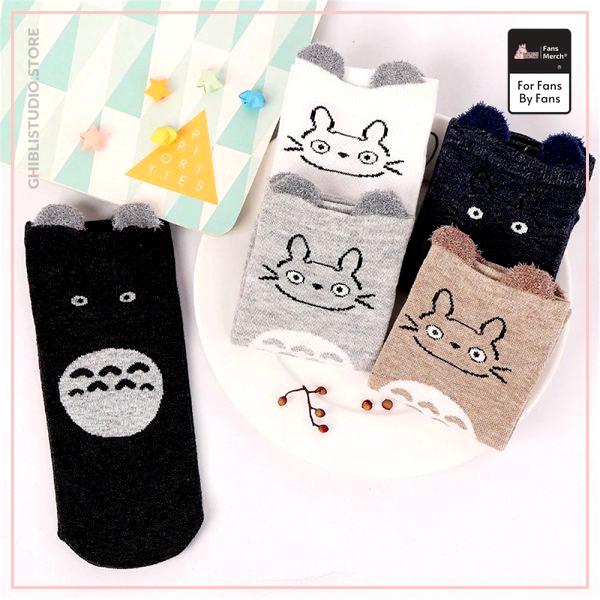 My Neighbor Totoro Cute Fluffy Ears Socks 5 Pairs/Box