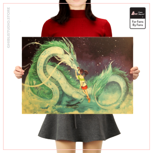 KRAWATTE LER Berühmter Hayao Miyazaki Anime Film Spirited Away Kraftpapier Poster Dekorative Malerei Wandaufkleber wpp1587998741128 - Ghibli Studio Store