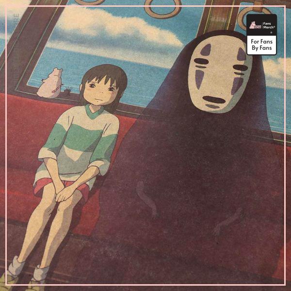 TIE LER Spirited Away No Face Man Classic Cartoon Film Kraft Paper Bar Poster Retro Wall 4 - Ghibli Studio Store