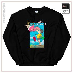 Ponyo auf der Klippe durch das Meer-Poster-Sweatshirt Unisex