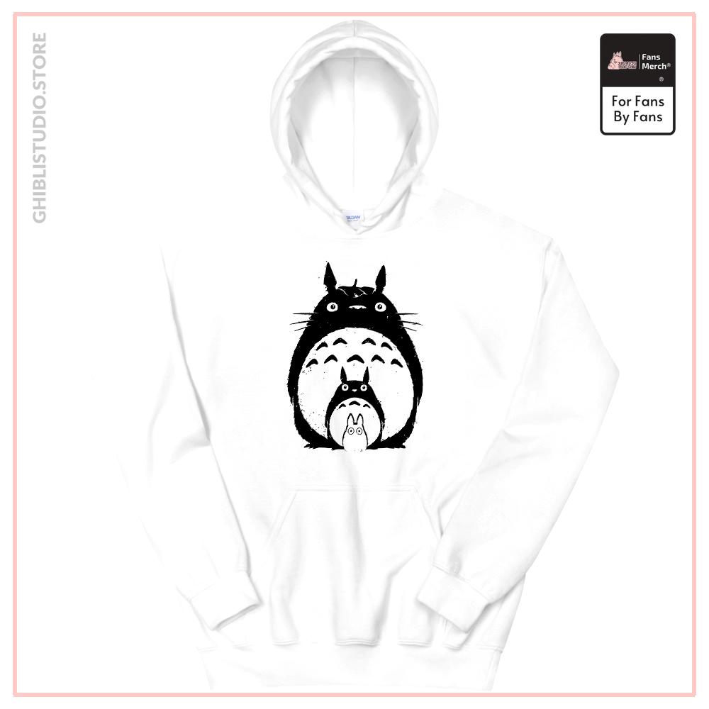 My Neighbor Totoro Sweat à capuche noir et blanc unisexe