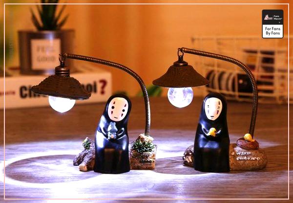 Spirited Away No Face Kaonashi Figures Toy LED Light