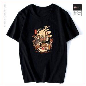Totoro und No Face Ramen Badebaumwoll-T-Shirt