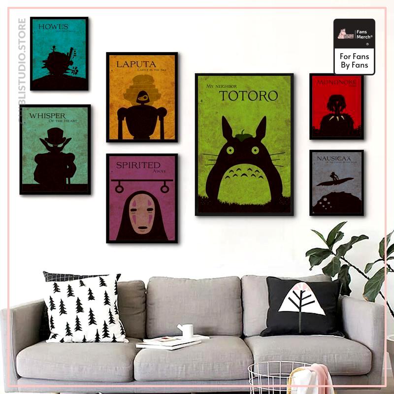 Studio Ghibli Characters Poster Anime Movie High Quality Canvas Poster –  OTAKUSTORE