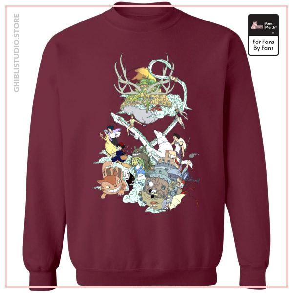 Ghibli Characters Color Collection Sweatshirt