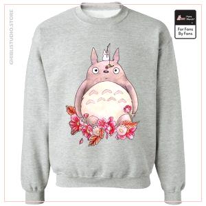 Totoro - Blumen-Fischen-Sweatshirt