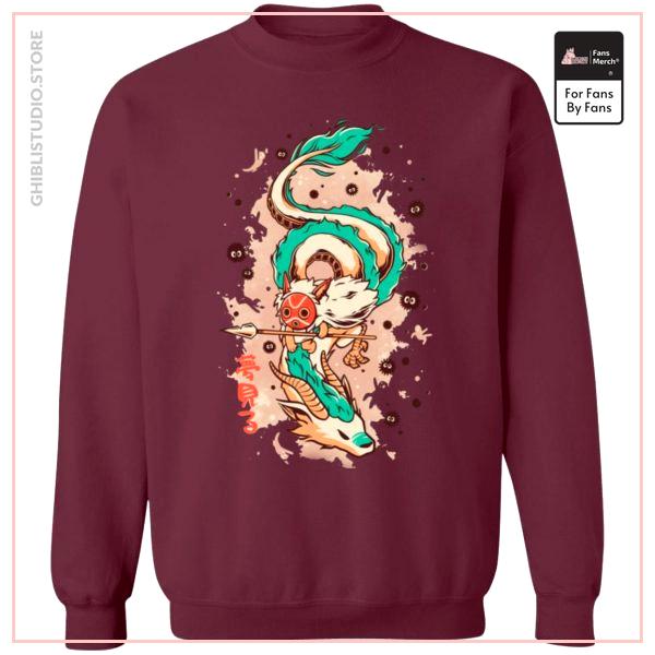 Princess Mononoke on the Dragon Sweatshirt