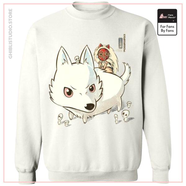 Princess Mononoke and The Wolf Cute Chibi Version Sweatshirt