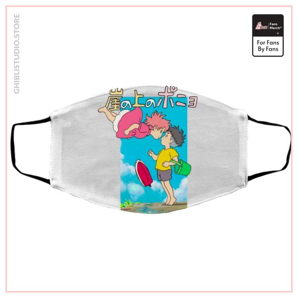 Ponyo On The Cliff By The Sea Poster Face Mask