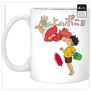 Ponyo on the Cliff by the Sea Mug