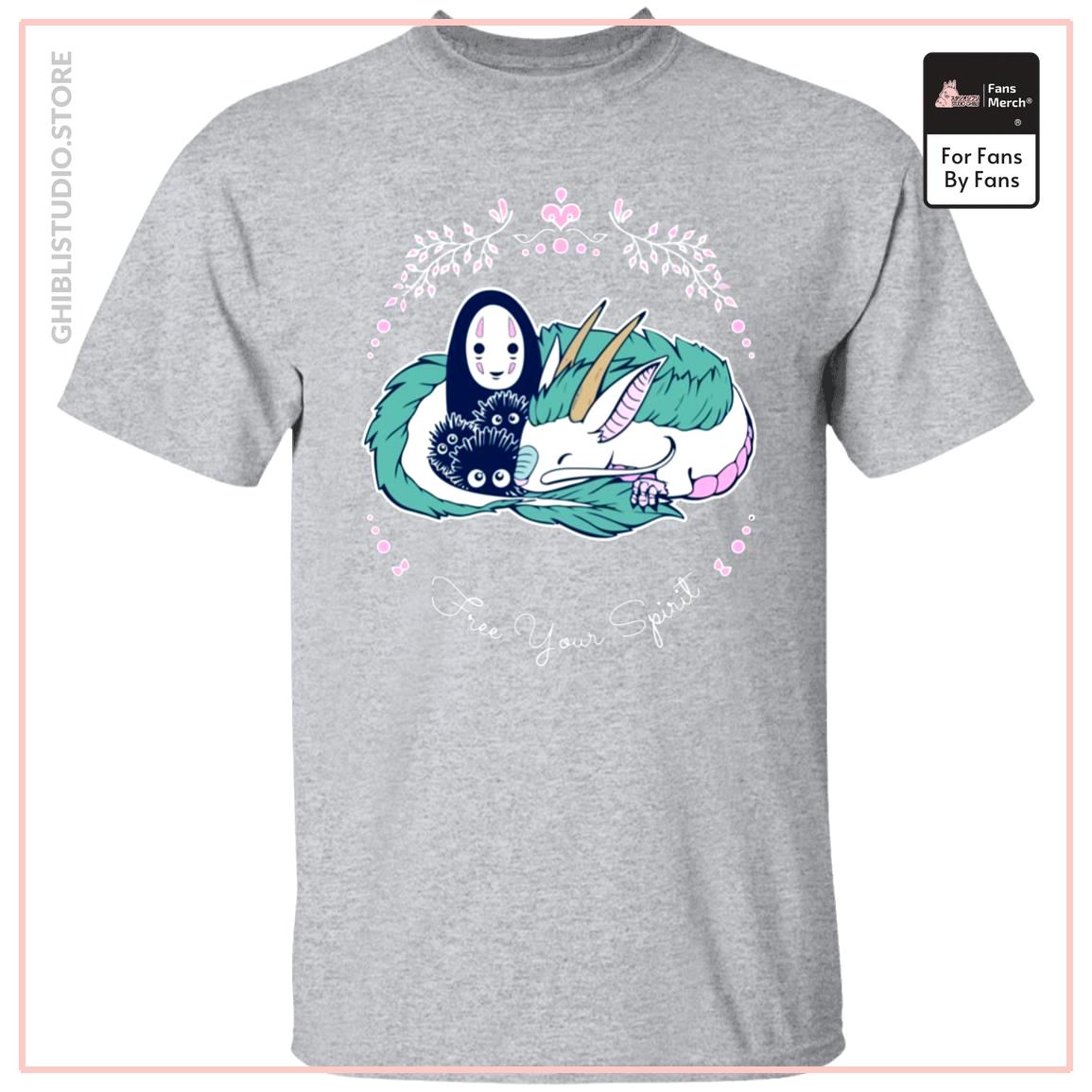 Dragon Haku - Totoro - No Face And Friends T-shirt - Ghibli Merch