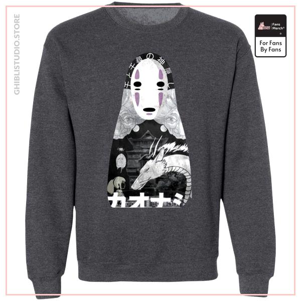 Spirited Away Kaonashi Cutout Black Sweatshirt