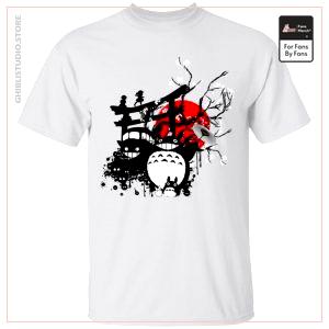 Totoro and Friends by the Red Moon T Shirt