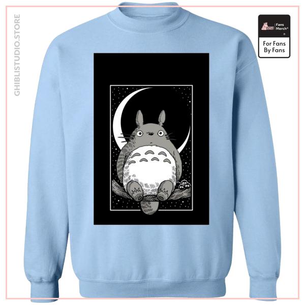 My Neighbor Totoro by the Moon Black &amp; White Sweatshirt Unisex