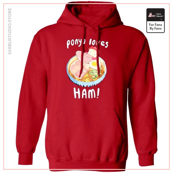 Ponyo Loves Ham Hoodie