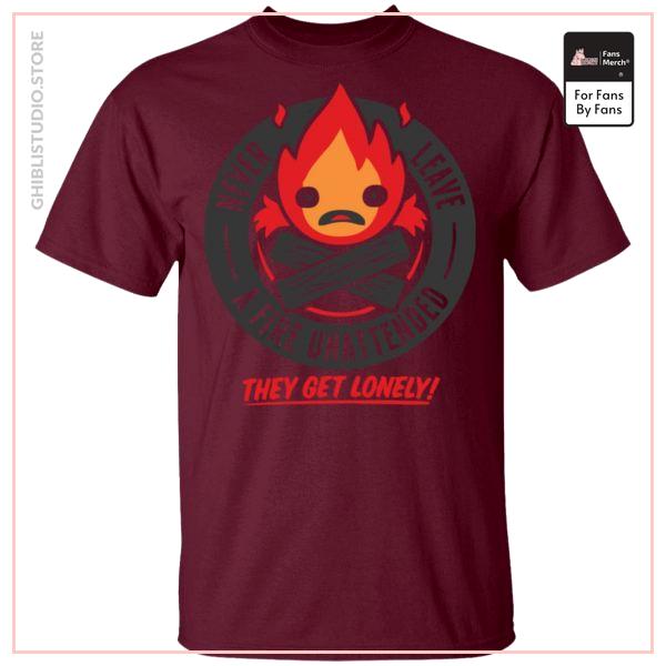 Howl's Moving Castle - Never Leave a Fire T Shirt