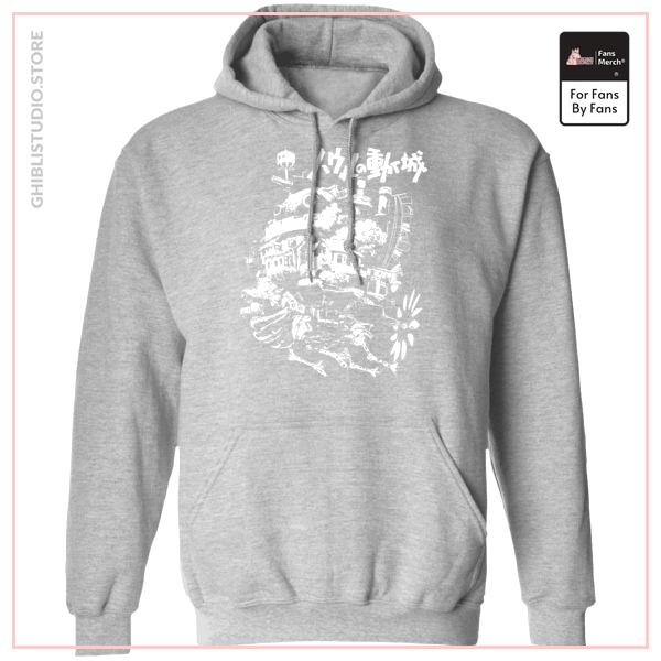 Howl's Castle in Black and White Hoodie