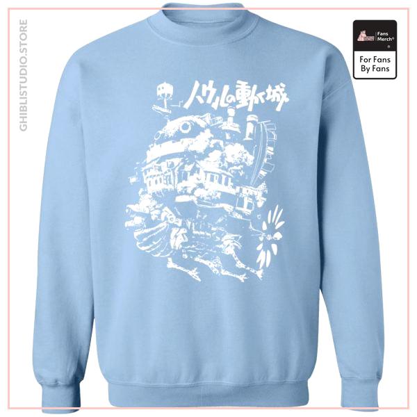 Howl's Castle in Black and White Sweatshirt