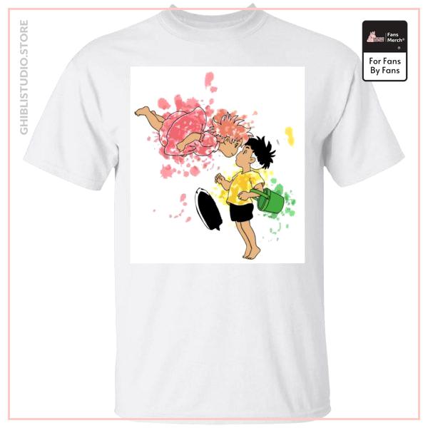 Ponyo and Sosuke Colorful  T Shirt Unisex