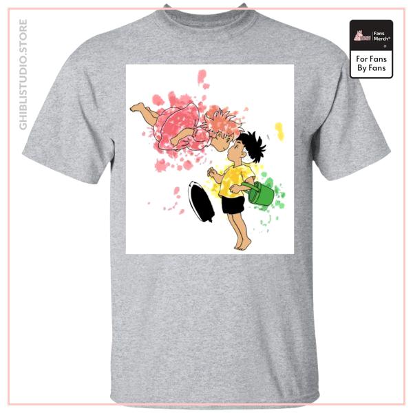 Ponyo and Sosuke Colorful  T Shirt Unisex