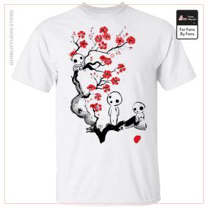 Princess Mononoke - Baumgeister auf dem Kirschblüten-T-Shirt Unisex
