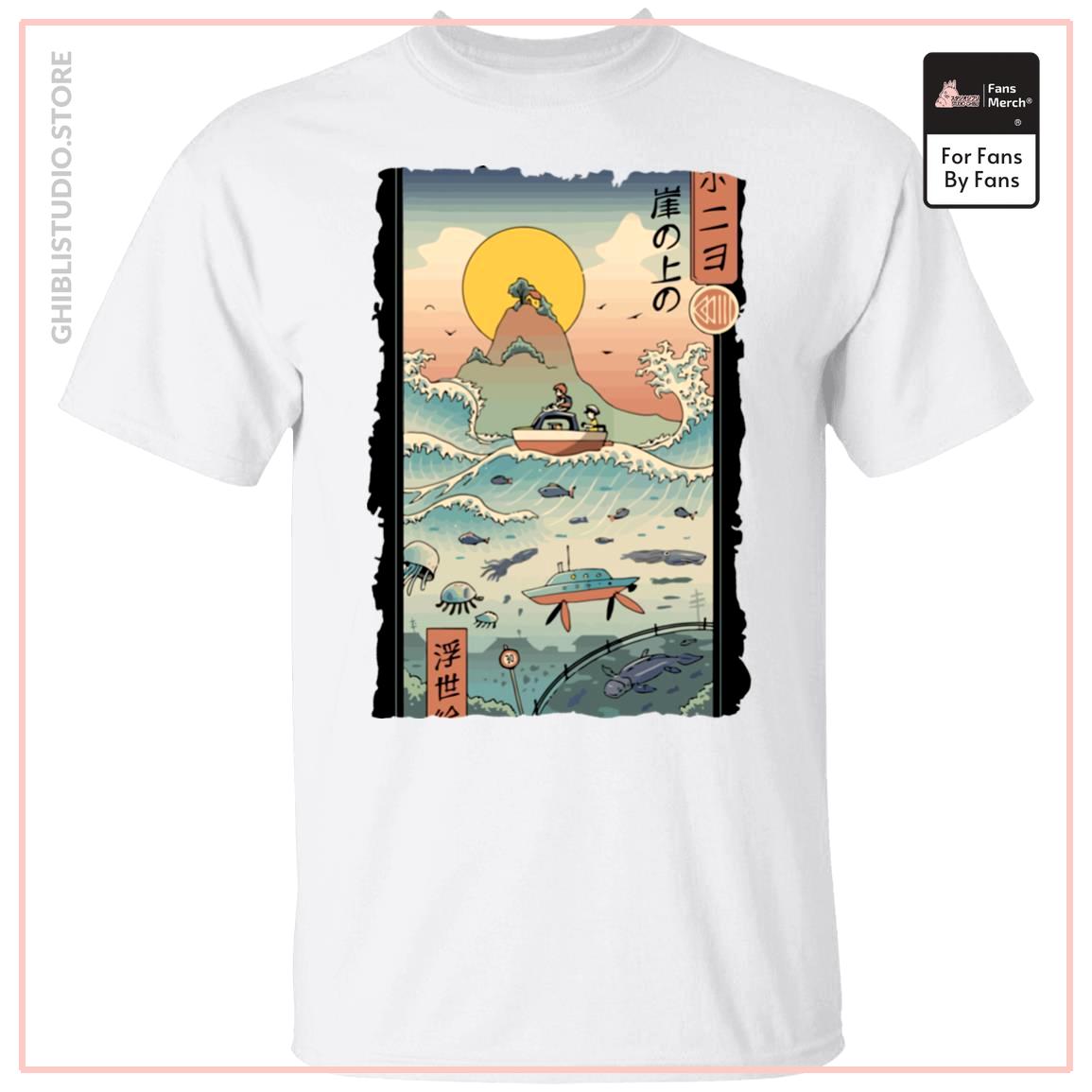 T-shirt classique Ponyo au bord de la mer