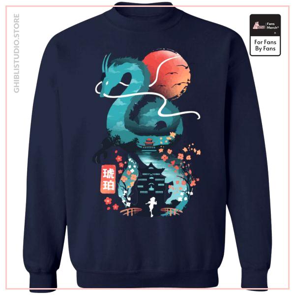 Spirited Away - Haku Dragon and The Bathhouse Classic Sweatshirt