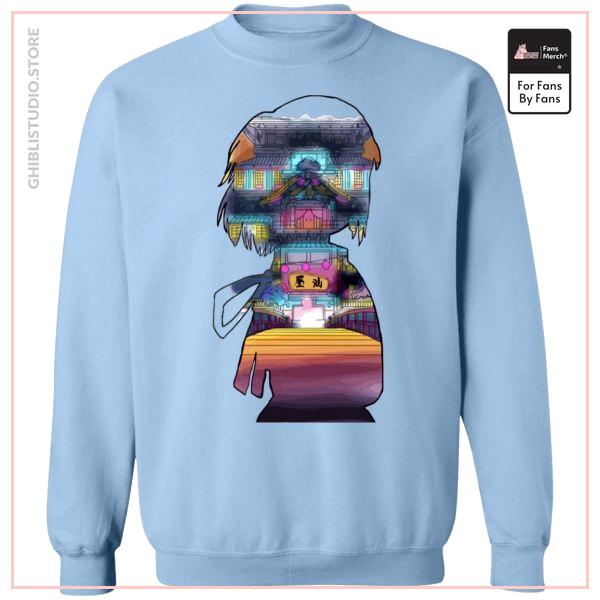 Spirited Away - Sen and The Bathhouse Cutout Colorful Sweatshirt