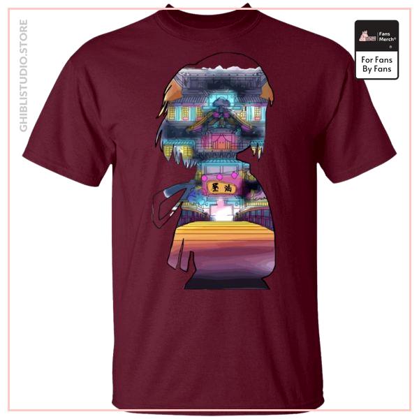 Spirited Away - Sen and The Bathhouse Cutout Colorful T Shirt