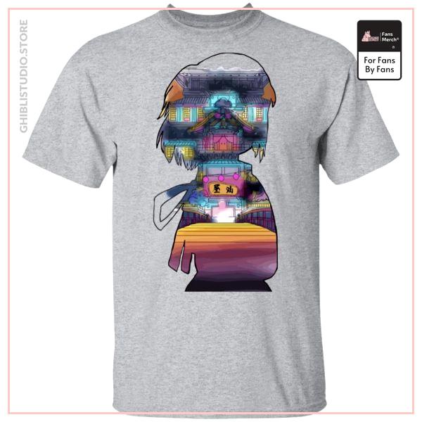 Spirited Away - Sen and The Bathhouse Cutout Colorful T Shirt