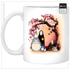 Totoro et Ghibli amis sous la tasse Sakura