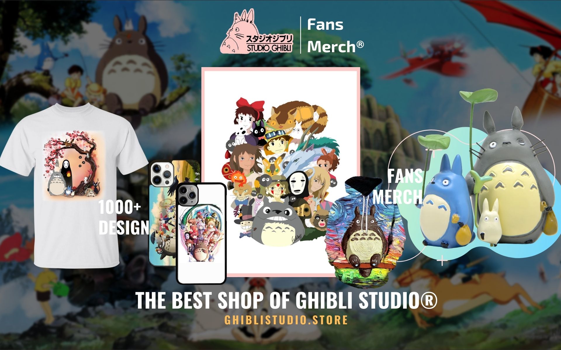 Webový banner Ghibli Studio Merch – Obchod Ghibli Studio