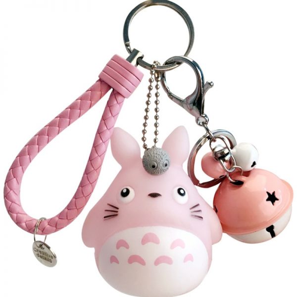 Anime My Neighbor Totoro Cartoon Keychain Cute Cat Ball Pendant Key Rings Women Bag Keyholder Mini - Ghibli Studio Store