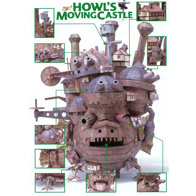 NEW Howl's Moving Castle Animation Action Figure Miyazaki Hayao Animation DIY Gift 3D Paper Puzzle Model Handmade Education Toys
