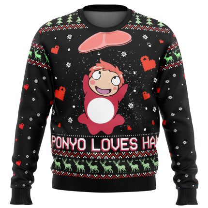 ghibli ponyo loves ham ugly christmas sweaters1bfk 430x430 1 - Ghibli Studio Store