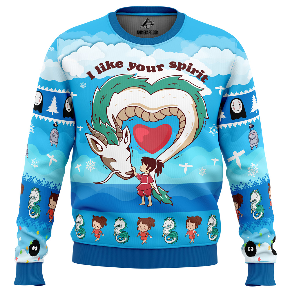 i like your spirit spirited away ugly christmas sweater 5k2vt - Ghibli Studio Store