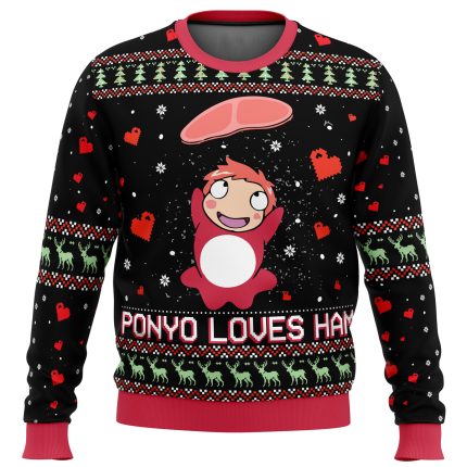 studio ghibli ponyo loves ham miyazaki ugly christmas sweateryyjik 430x430 1 - Ghibli Studio Store