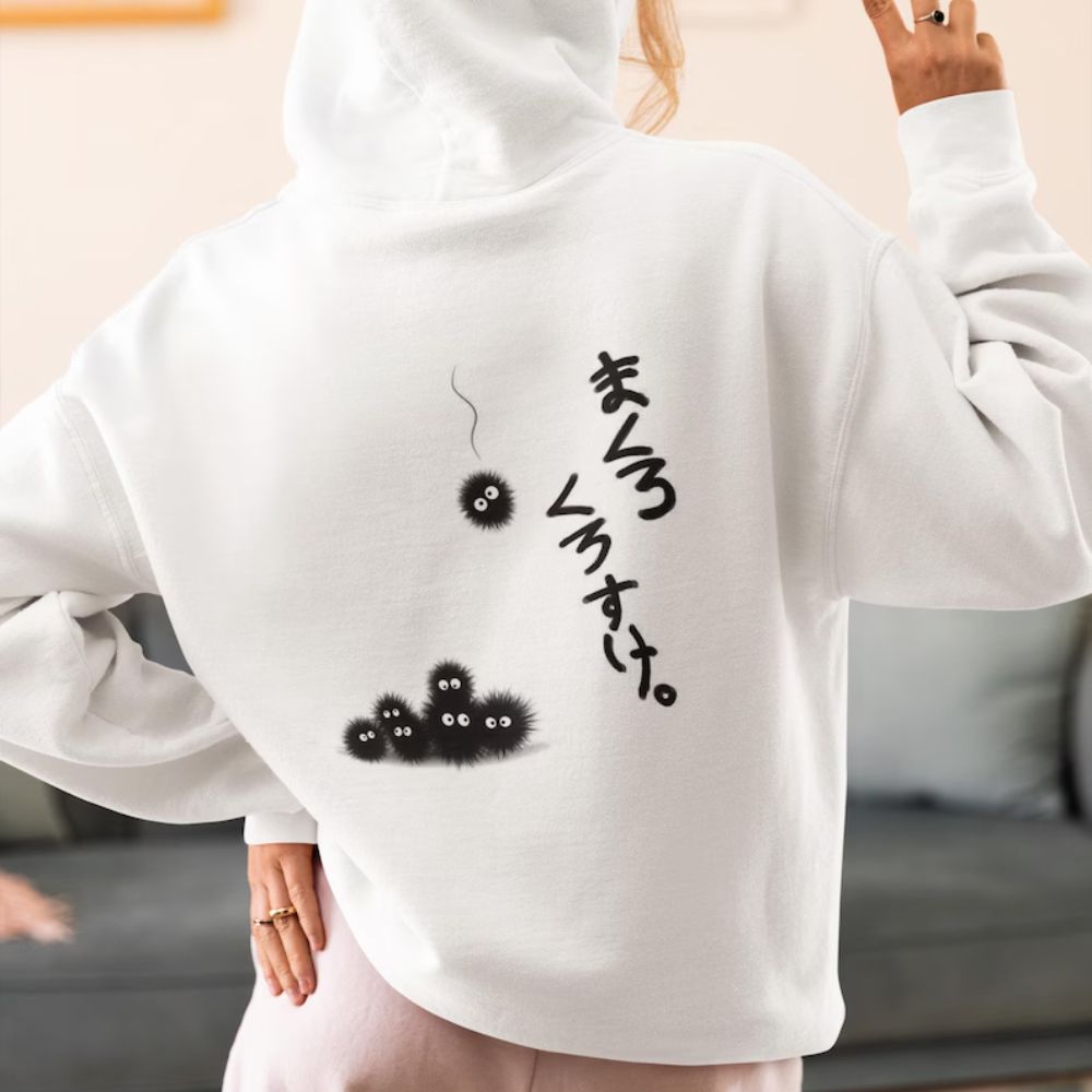 Makuro Korosuke Newborn props Studio Ghibli Anime sweatshirt Ghibli art Anime lover hoodie - Ghibli Studio Store